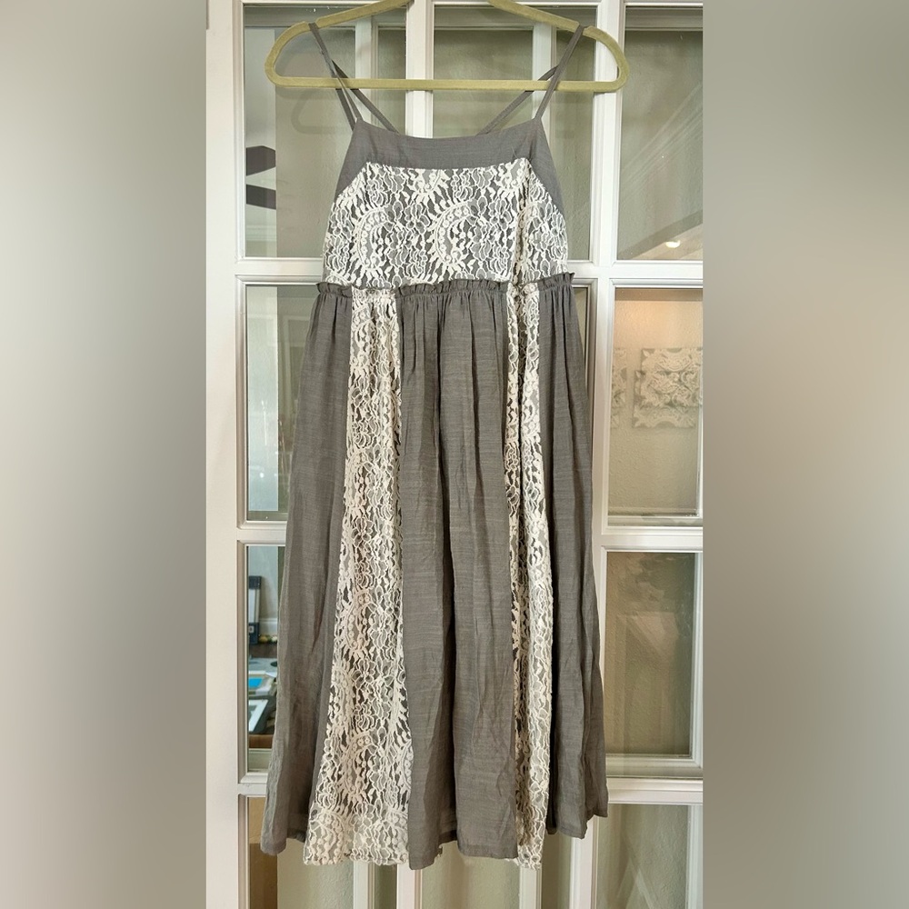 A’reve Gray & Lace Sun Dress